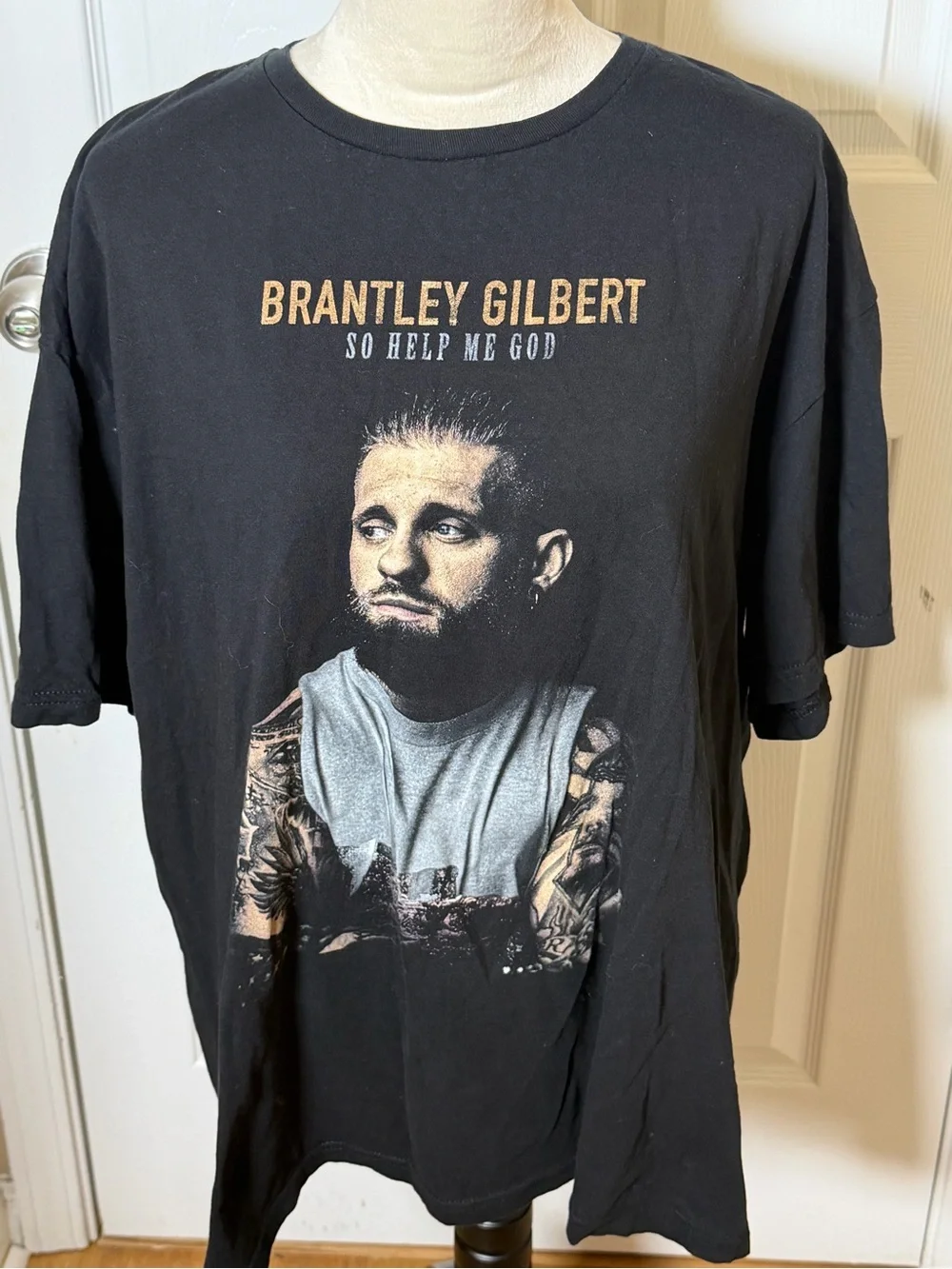 'So Help Me God' Tour Brantley Gilbert Concert Black Graphic Tee - Picture 1 of 5